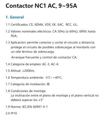 Contactor Chint 3P Bobina 110V 65 Amp - Imagen 2