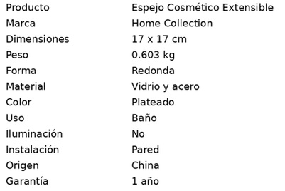 Espejo Plegable Extensible para Pared - Imagen 3