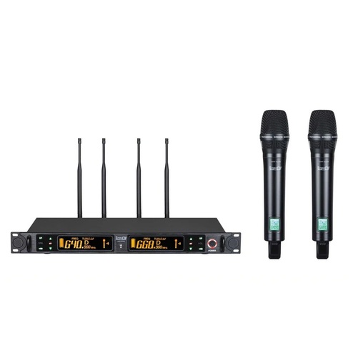 Microfono Doble UHV-822M Pro DJ Inalambrico