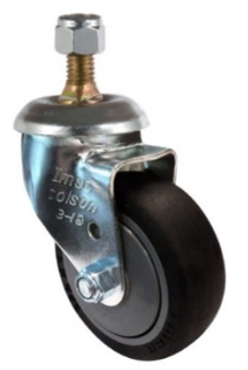 Rodachin PB IMSA de 3" con Soporte de Espigo con Freno