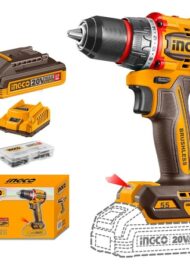Taladro Inalambrico Ingco 20V 1/2 con Bateria y Cargador Naranja Claro 50/60Hz